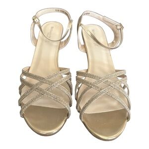 Touch Ups Metallic Gold Strappy Sandals